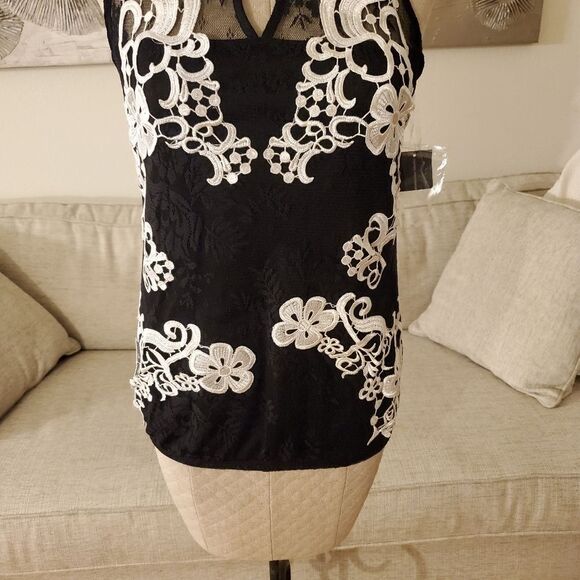 INC International Concepts Sheer Lace Top - NEW - Picture 6 of 14